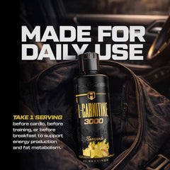 Gym workout setup featuring HOSSTILE Liquid L-Carnitine for endurance during exercise.