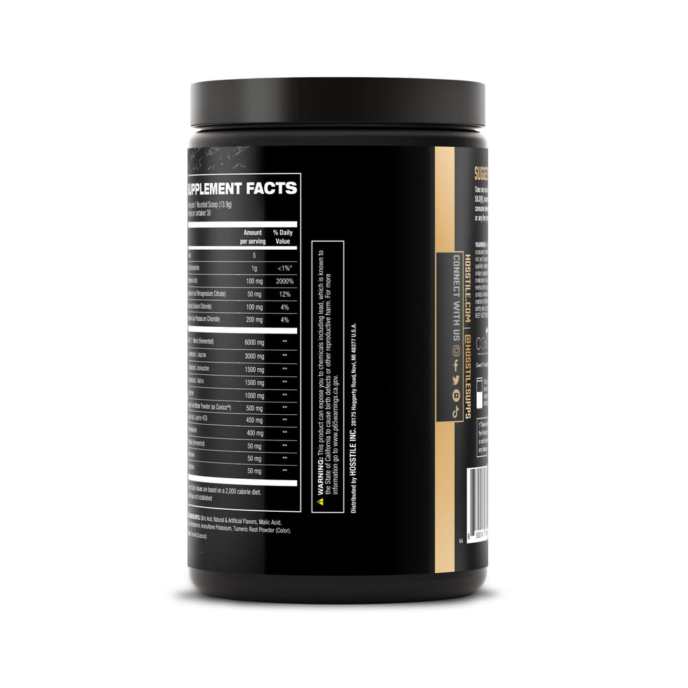 HOSSTILE Silo9 EAA orange pineapple flavor supports hydration during workouts