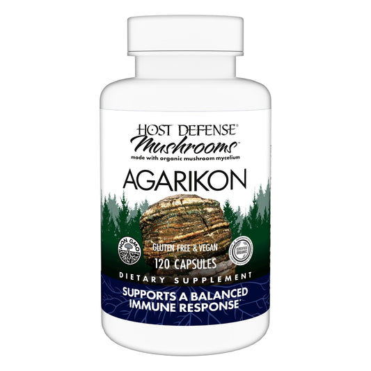 Host Defense Agarikon Capsules bottle for daily immune support.