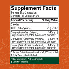 Host Defense Breathe packaging label highlighting ingredients and benefits.