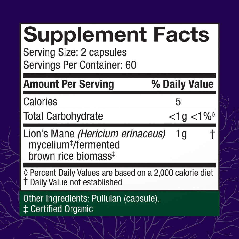 Close-up of Host Defense Lion's Mane capsules highlighting texture for cognitive clarity.