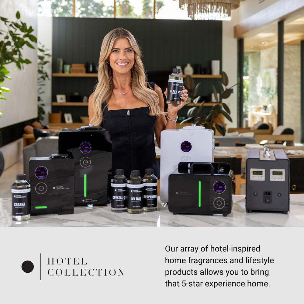 Hotel Collections hotel-inspired diffuser oil in use to create a premium home sanctuary.