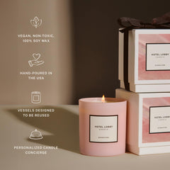 Hotel Lobby Candle Miami elegant vessel complements modern interiors with understated charm.