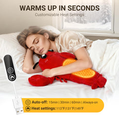 HOTHUGZ adjustable heat and timer tailor warmth for cramps.