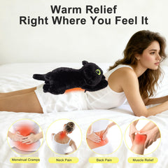 Gift-ready HOTHUGZ cat heating pad with adorable plush design