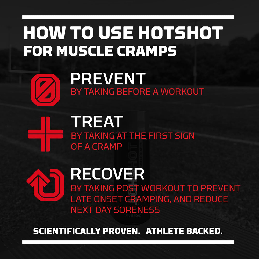 HOTSHOT spicy mango shot pour action—quick readiness during workouts.