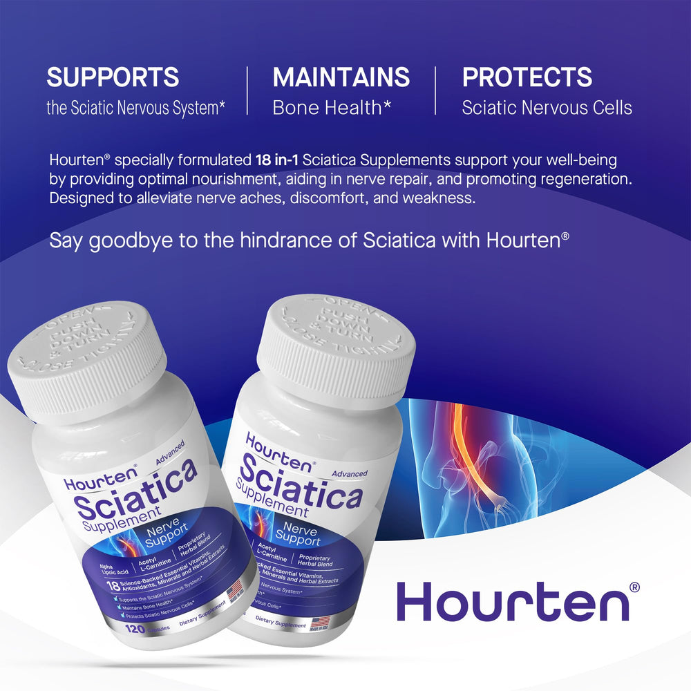 Hourten daily dosing guide illustrating morning and evening routines.