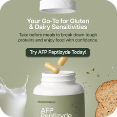Houston Enzymes AFP Peptizyde label confirms USA-made quality.