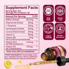 Hovika 2-pack liposomal saffron drops convenient daily wellness solution.