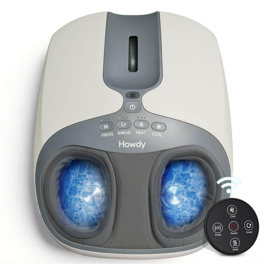 Howdy Shiatsu Foot Massager heel ice-therapy for targeted relief.