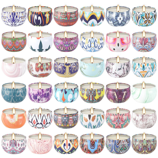 Howemon 36-pack scented candles gift packaging promotes calm and gifting appeal.