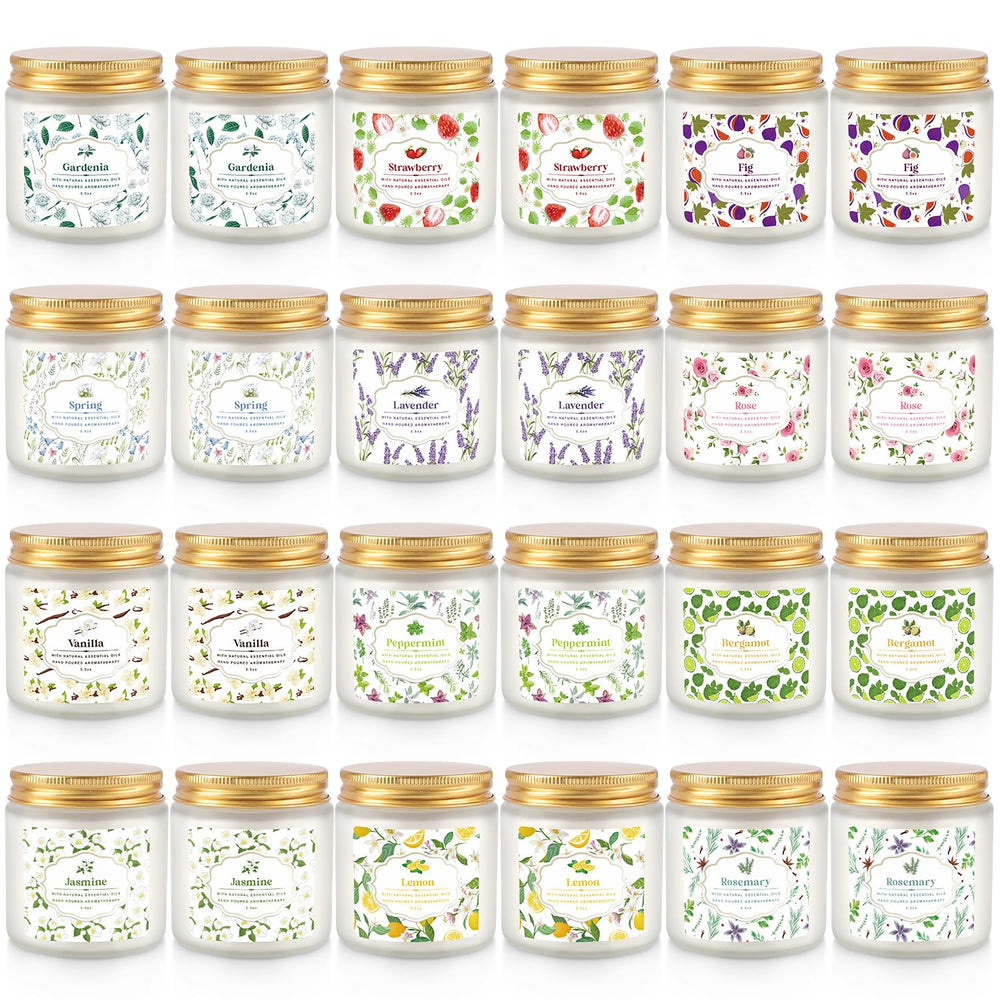 Howemon scented candle set 24-pack for varied aromas and home ambiance.