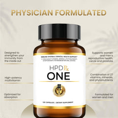 HPD Rx ONE capsules close-up showing vegetarian capsules for convenient daily use