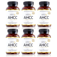 HPD Rx AHCC and shiitake bottle for daily immune support and easy routine.
