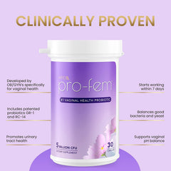 HPD Rx Pro-Fem packaging displaying gluten-free and vegetarian formula.
