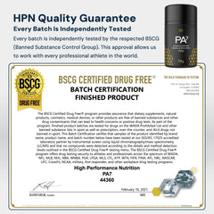 HPN PA(7) NSF-certified emblem—sport-safe assurance for athletes.