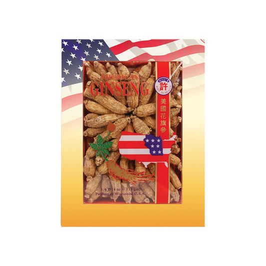 Hsu's Wisconsin American ginseng roots close-up for authentic flavor
