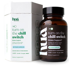 HUA Wellness Stress Support bottle for daily use promoting calm focus.