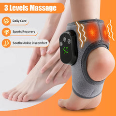 HUAJUN ankle massager heat level controls for personalized comfort.