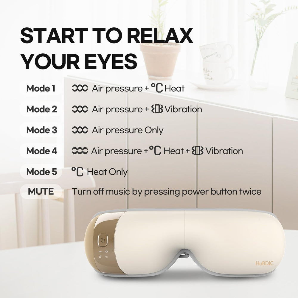 HuBDIC HubiCare Eye Massager beige adjustable headband fit