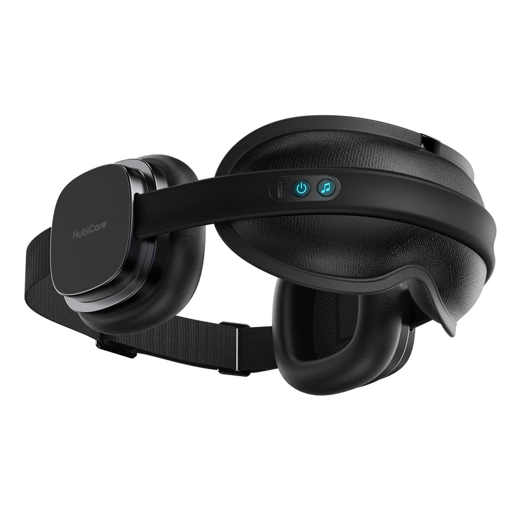 HubiCare headset-style design for private focus during travel.
