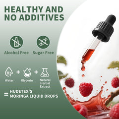 Hudetex Moringa Liquid Drops daily dose ready for use in routine.