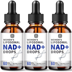 Hudetex women's NAD liquid bottle showing 500 mg liposomal NAD for daily energy support