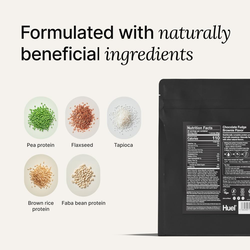 Huel Vegan Protein gluten free label on packaging