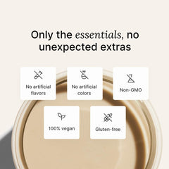 Huel vegan protein strawberry label — nutrition facts and vitamins at a glance.