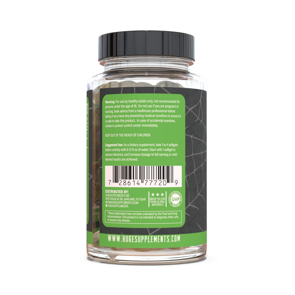 Huge Supplements Arachidone bottle with measurement cup for precise intake.