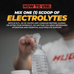 Huge Supplements Electrolytes Powder packaging on shelf emphasizes zero sugar