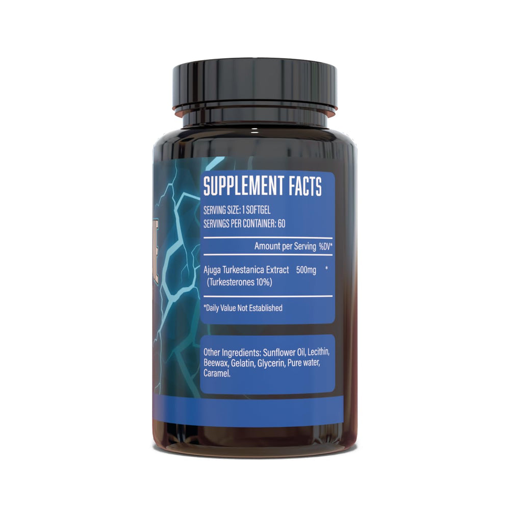 Huge Supplements Turkesterone package front emphasizing potency