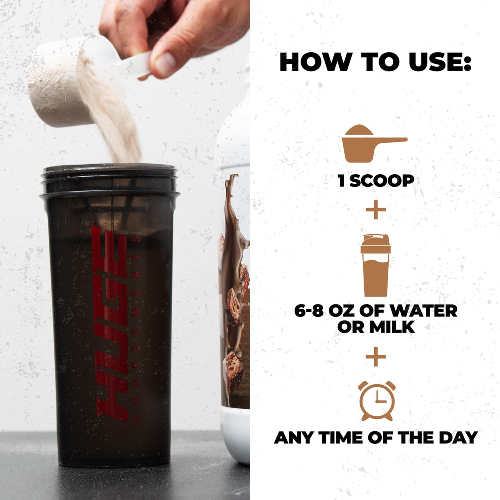 Huge Supplements Whey Protein Chocolate Peanut Butter flavors page showing variety