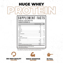 Huge Supplements Whey Protein Chocolate Peanut Butter milkshake looks creamy and rich