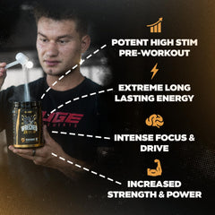 Huge Supplements Wrecked Enraged tub side showing serving information for planning