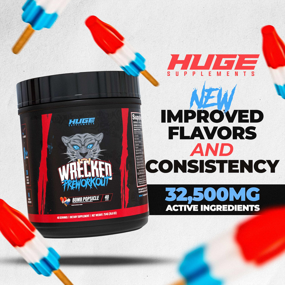 Huge Supplements Wrecked mix visual promoting strong pumps and clarity