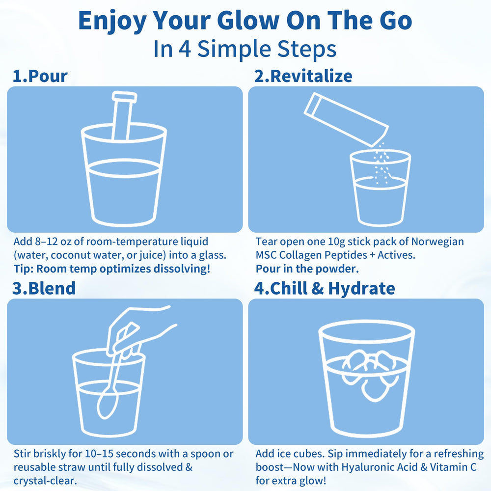 Hugrose Marine Collagen travel pack ready for on-the-go routine.