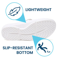 HUHV Z Strap white strap close-up shows breathable, easy-slip design.