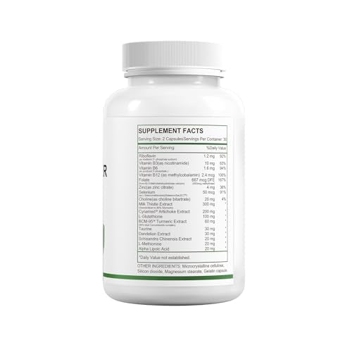 HUJ Super Liver Support bottle side view showing compact capsules for easy daily use