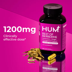 HUM Best of Berberine BioPerine label close-up highlighting absorption boost.