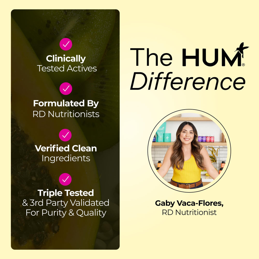 HUM Complete Prenatal bottle detail signaling premium packaging.