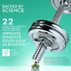 Hum Core Strength vanilla scoop image highlights versatile protein powder for shakes and smoothies.