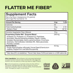 HUM Flatter Me Fiber GLP-1 Booster powder dispensing action for convenient daily use.
