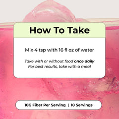 Hum Flatter Me fiber powder strawberry lemon flavor highlighting flavor and digestion support