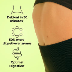 HUM Flatter Me bottle with ginger and peppermint ingredients graphic.