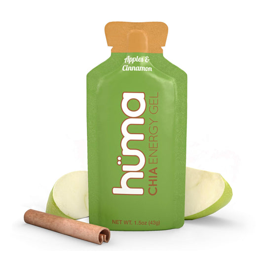 HÜMA Chia Energy Gel Apples and Cinnamon pack shot for endurance fueling