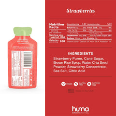 Huma Chia Energy Gel strawberries flavor for sweet, steady energy on runs.