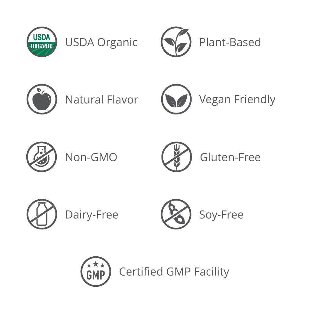 Humann HeartGreens organic and non-GMO certification visible on label.
