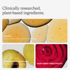 Humann SuperBeets Heart Chews CoQ10 ingredient panel close-up.