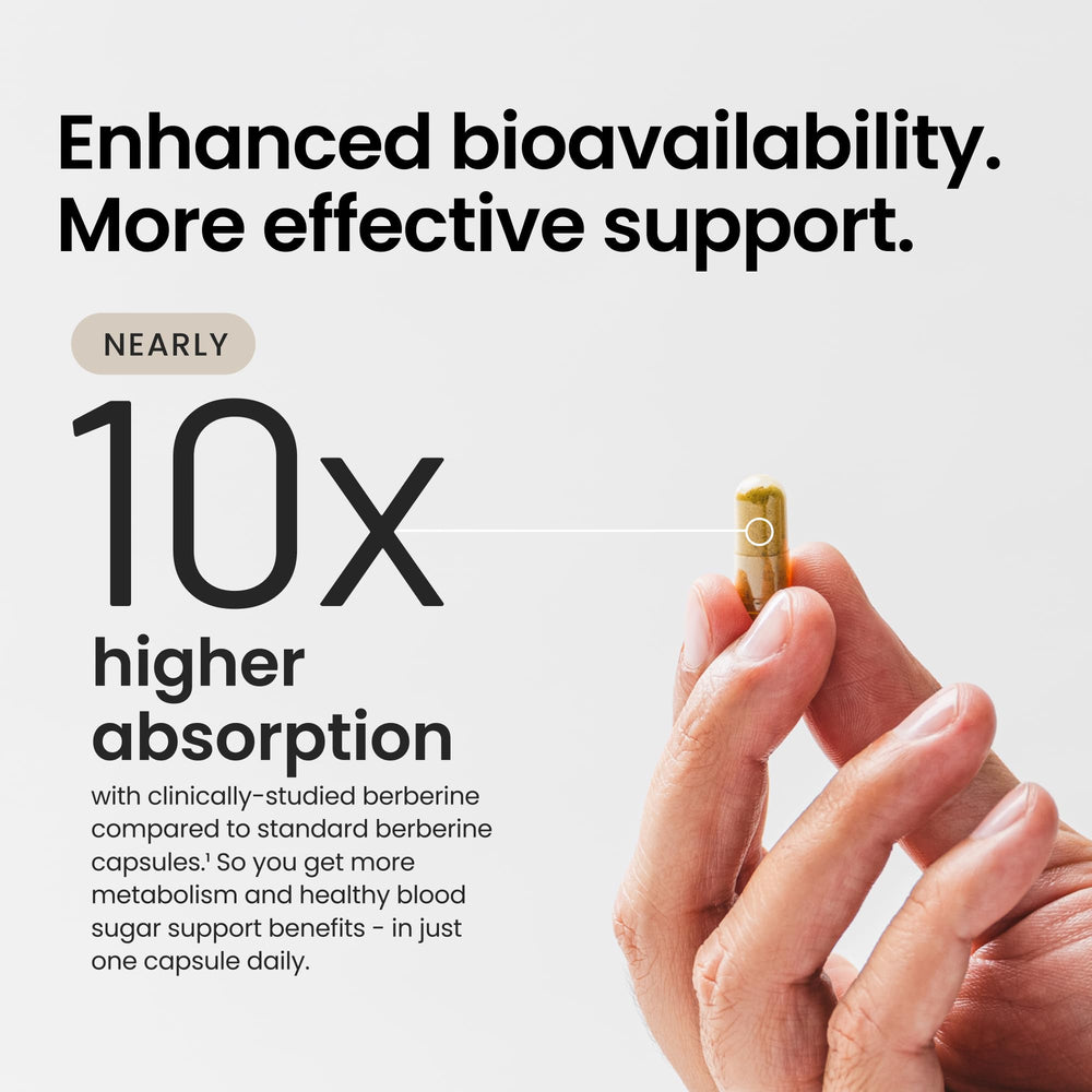 Humann SuperBerine capsules closeup showing easy-to-swallow capsules.